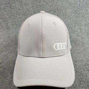 Audi Motorsports Snapback Hat Adult Gray Vented Reflective Performance Cap NEW